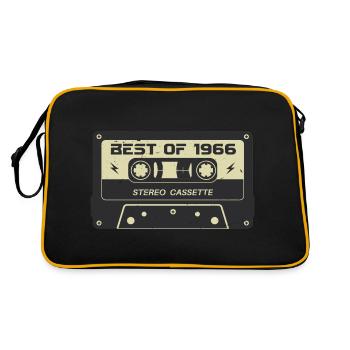 Retro Kassette 1966 vintage 1966 Geburtstag 1966 - Retro Tasche - Schwarz/Gold - Hinten