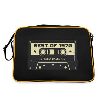 Cassette rétro années 1970 vintage années 1970 anniversaire années 1970 - Sac Retro - noir/or - Dos