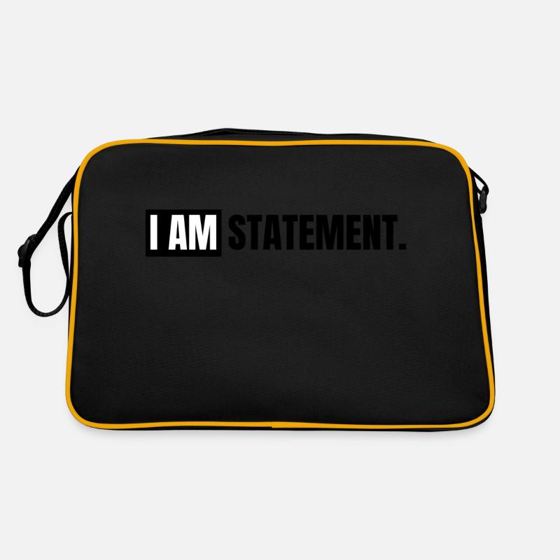 I AM STATEMENT Schwarz/Weiß Retro Tasche