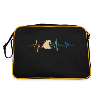 Retro Wave Surfer Heartbeat - Retro Bag - black/gold - Back