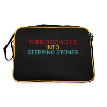 Transformez les obstacles en tremplins - Sac Retro - noir/or - Dos
