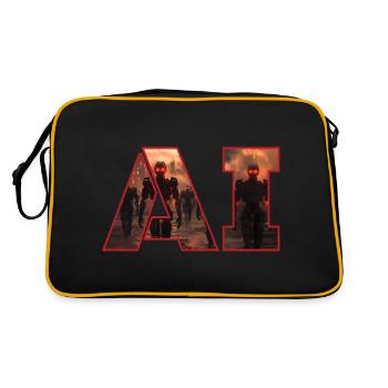 AI - Androids - Science-Fiction - Retro Bag - black/gold - Back