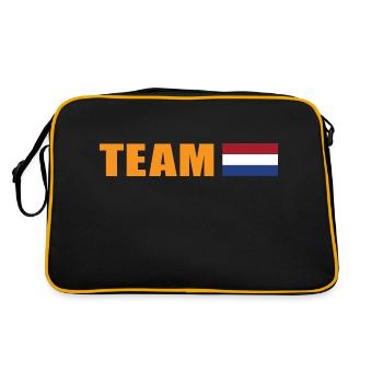 Support-Team Holland - Retro Tasche - Schwarz/Gold - Hinten