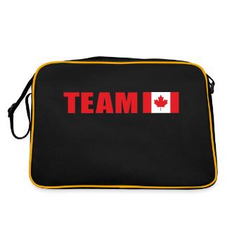 Support-Team Kanada - Retro Tasche - Schwarz/Gold - Hinten