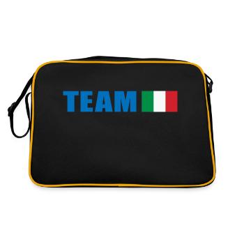 Support-Team Italien - Retro Tasche - Schwarz/Gold - Hinten