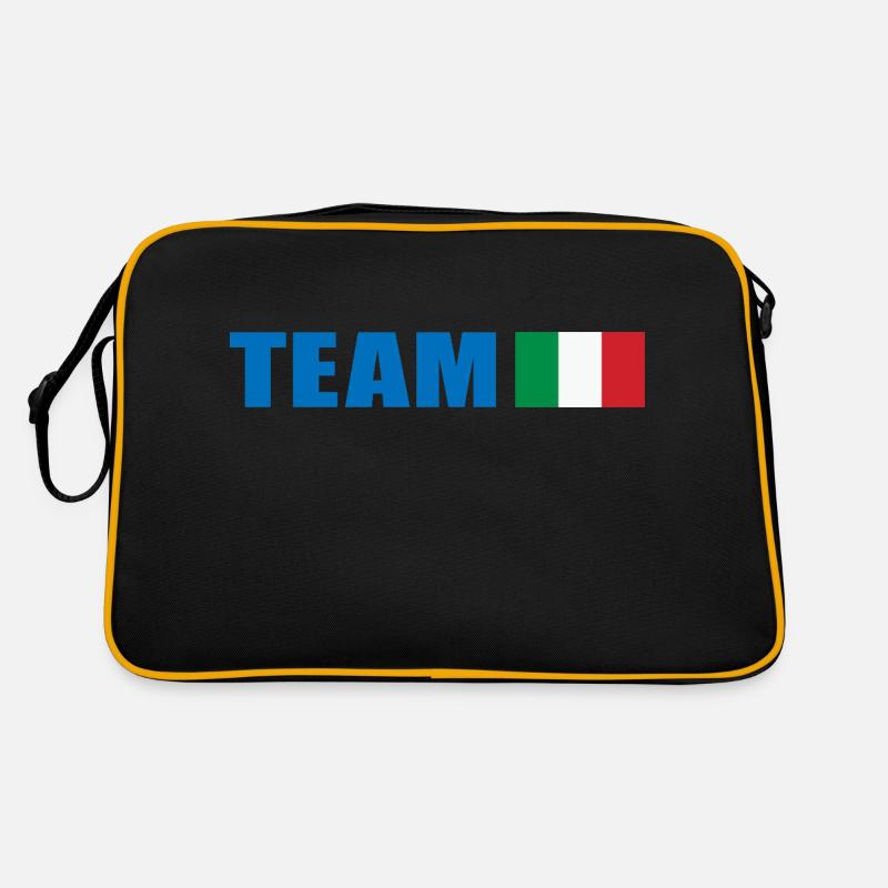 Support-Team Italien - Retro Tasche - Schwarz/Gold