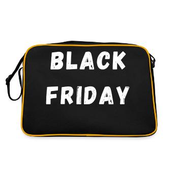 Black friday white - Retro Bag - black/gold - Back