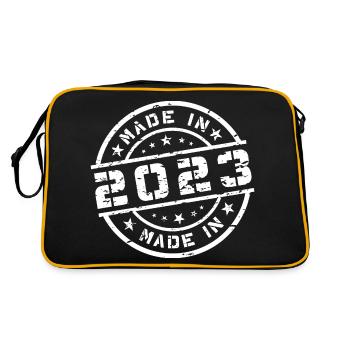 Année de naissance Anniversaire Né(e) en - Fabriqué en 2023 - Sac Retro - noir/or - Dos