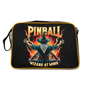Pinball T-Shirt Wizard au travail Design Flipper - Sac Retro - noir/or - Dos