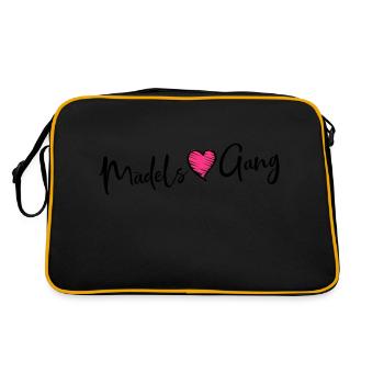 maedels gang heart - Retro Tasche - Schwarz/Gold - Hinten