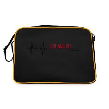 Vivre et mourir - c’est la vie cardio - Sac Retro - noir/or - Dos