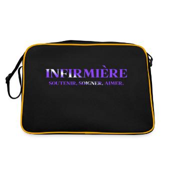 NURSE NURSE DOCTOR HUMOR DRÖLES 5 - Retro Bag - black/gold - Back
