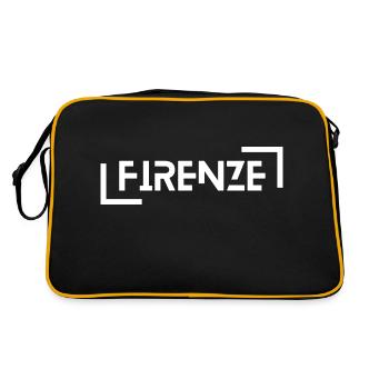 Firenze Florenz - Retro Tasche - Schwarz/Gold - Hinten