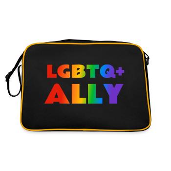 Allié LGBTQ - Sac Retro - noir/or - Dos