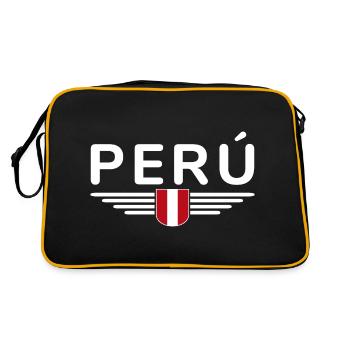 Peru Design – Colors of the Andes - Retro Bag - black/gold - Back