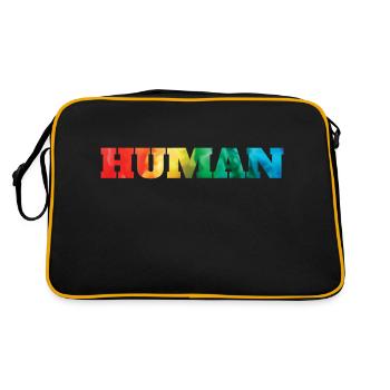 Arc-en-ciel humain humain - Sac Retro - noir/or - Dos