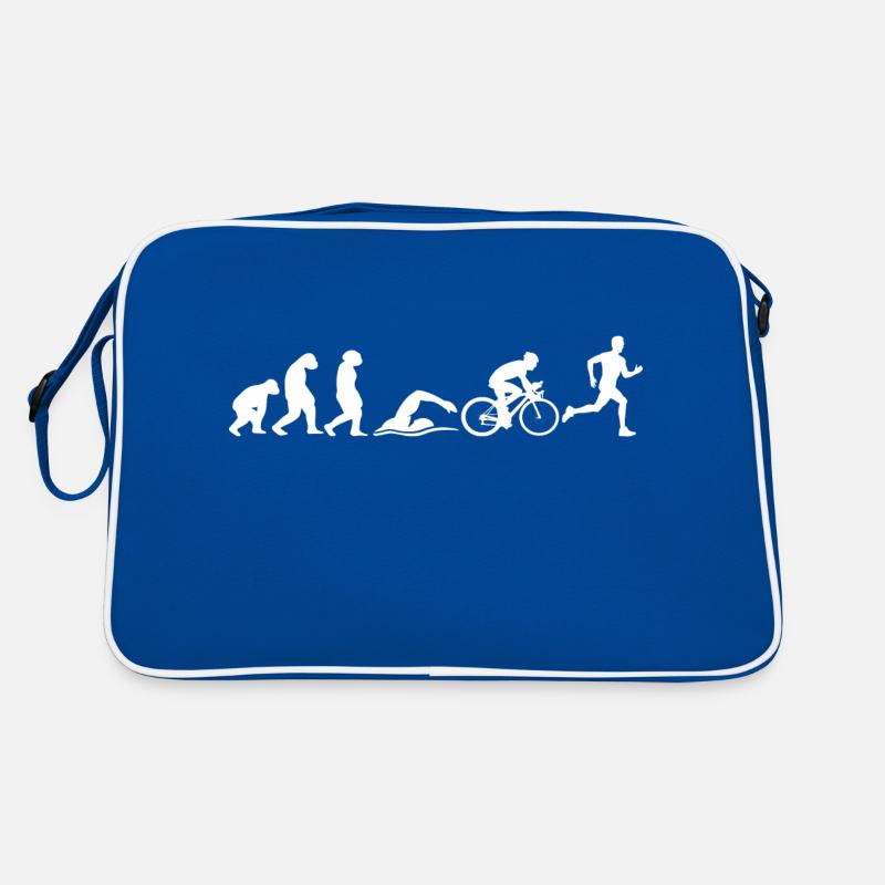 Evolution Affe zum Mann Triathlon Schwimmrennen Retro Tasche