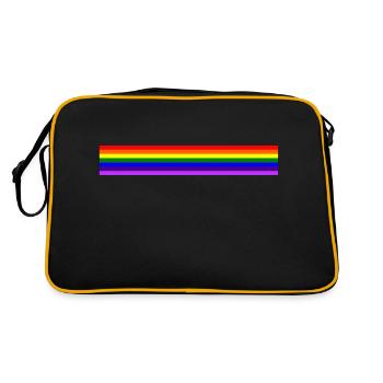 Band rainbow / Regenbogen-Band - Retro Tasche - Schwarz/Gold - Hinten