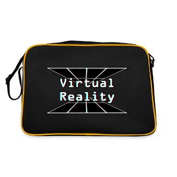 Immersives Virtual-Reality-Design: Entdecken Sie eine Digita - Retro Tasche - Schwarz/Gold - Hinten