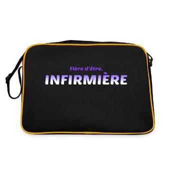 NURSE NURSE DOCTOR HUMOR DRÖLES 3 - Retro Bag - black/gold - Back
