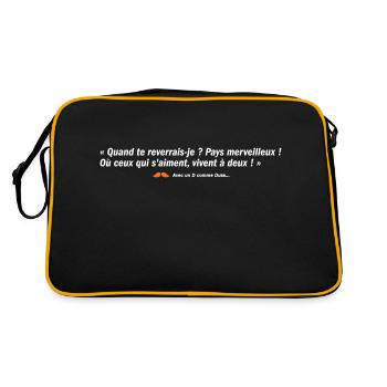 Quand te reverrais-je ? pays merveilleux ! - Sac Retro - noir/or - Dos
