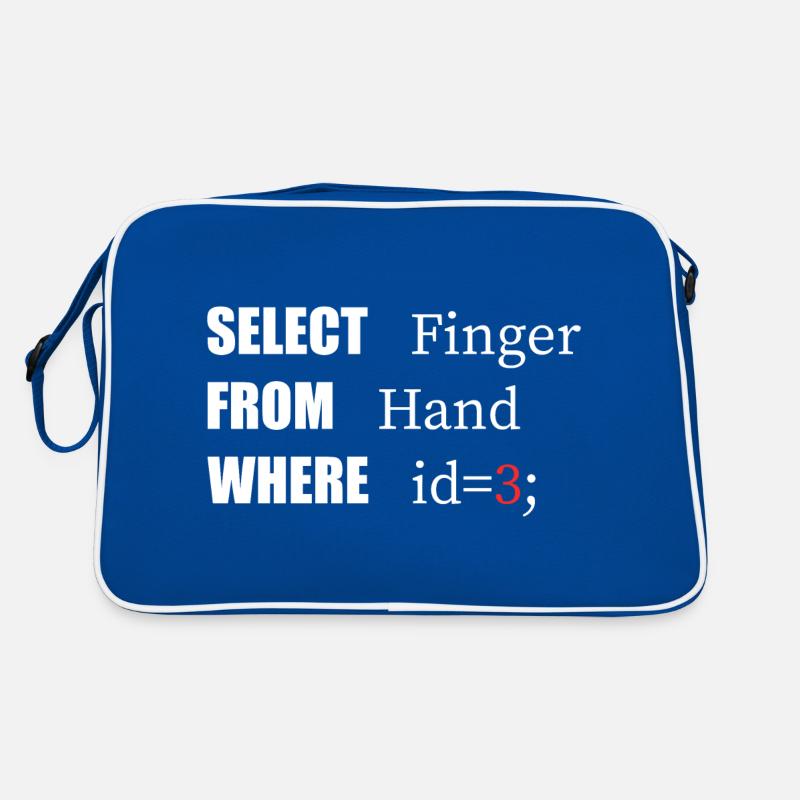 Handauswahl Finger, Lustiger Code. Programmierer-Sprache Retro Tasche