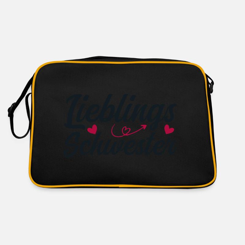 Lieblingsschwester Geschenk Geschenkidee Schwester Retro Tasche