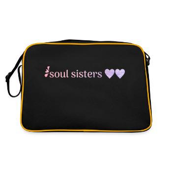 freunde - Retro Tasche - Schwarz/Gold - Hinten