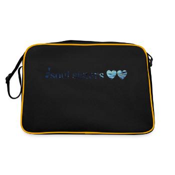 Freunde - soul sisters - Retro Tasche - Schwarz/Gold - Hinten
