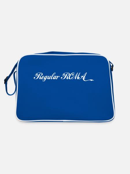 Rom régulier - Lettrage blanc - Sac Retro - bleu/blanc - Dos