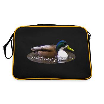 just lovely just cute - Retro Tasche - Schwarz/Gold - Hinten