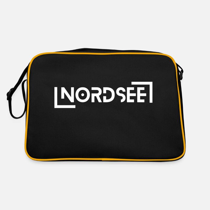 Nordsee - Retro Tasche - Schwarz/Gold