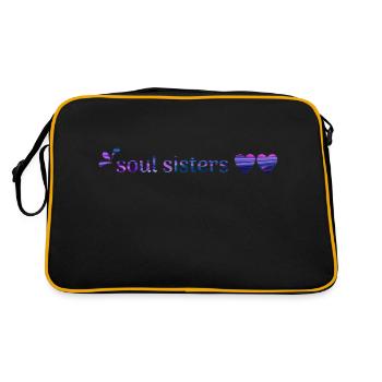 Freunde - Retro Tasche - Schwarz/Gold - Hinten
