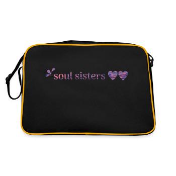 Freunde - Retro Tasche - Schwarz/Gold - Hinten