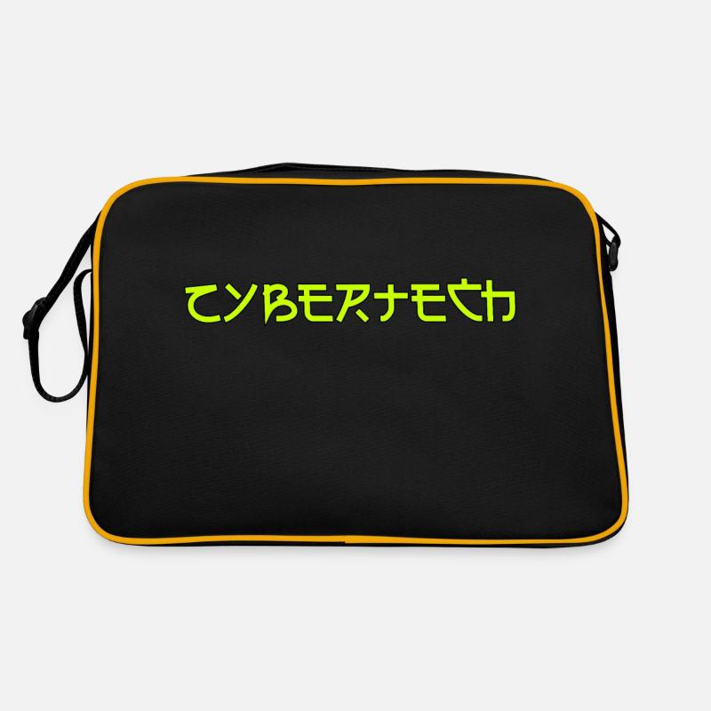 Cybertech Technowear - Retro Tasche - Schwarz/Gold