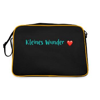 Dictons de bébé - Enceinte - Sac Retro - noir/or - Dos