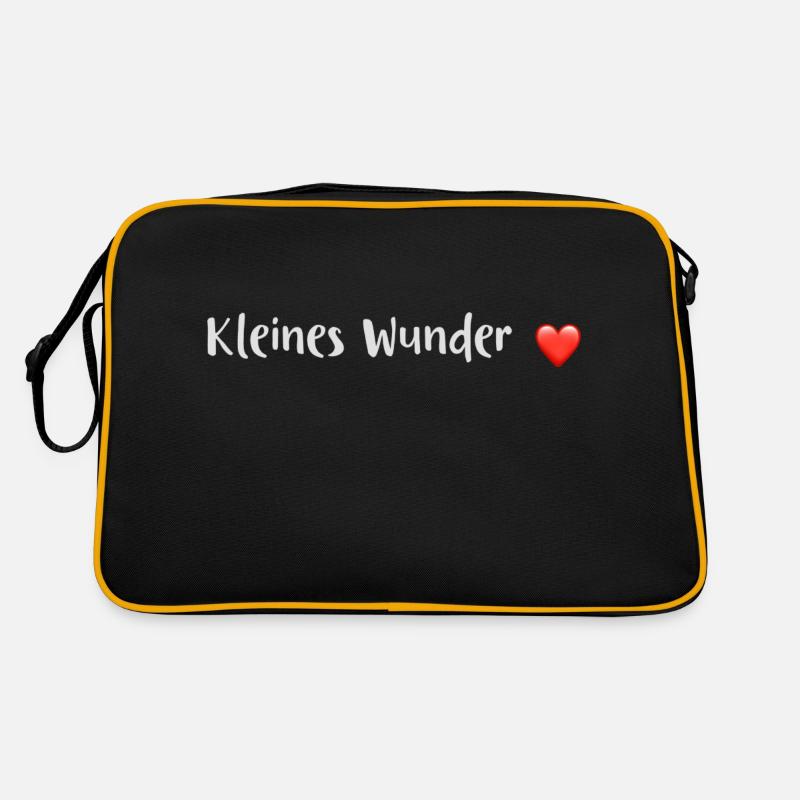 kleines Wunder Babysprüche Retro Tasche