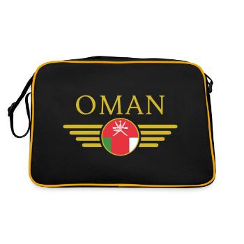 I Love Oman, T-Shirt Design Style Élégance - Sac Retro - noir/or - Dos