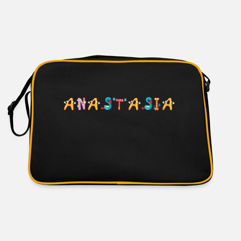 Anastasia - Retro Tasche - Schwarz/Gold