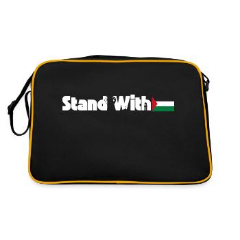 Stand With Palestine - Sac Retro - noir/or - Dos