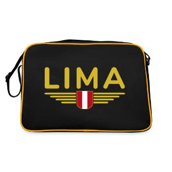 Lima Design – Découvrez la capitale du Pérou - Sac Retro - noir/or - Dos