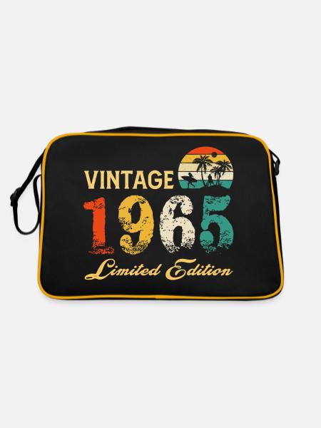 Vintage 1965 Limited Edition Born In 1965 Birthday - Retro Bag - black/gold - Back
