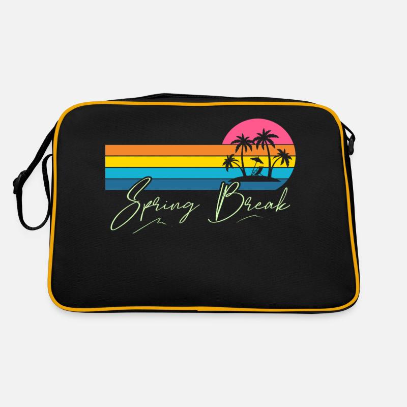 Spring Break - Retro Tasche - Schwarz/Gold