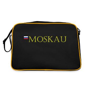 Golden Moskau - Retro Tasche - Schwarz/Gold - Hinten