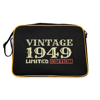 1949 Vintage: Einzigartiges Retro-Geschenk zum 75. Geburtstag - Retro Tasche - Schwarz/Gold - Hinten