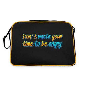 Don't waste your life.. - Retro Bag - black/gold - Back