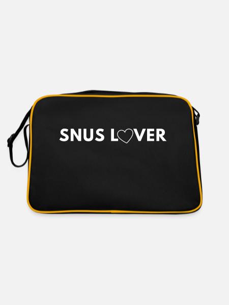 SNUS LOVER - Retro Tasche - Schwarz/Gold - Hinten