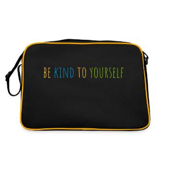 soyez gentil avec vous-même - Sac Retro - noir/or - Dos
