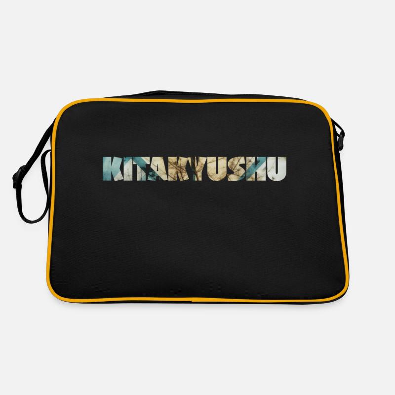 KITAKYUSHU COLORFUL - Retro Bag - black/gold