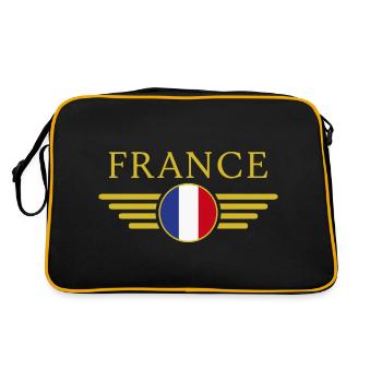 J’aime la France Elegance Style Design T-Shirt - Sac Retro - noir/or - Dos